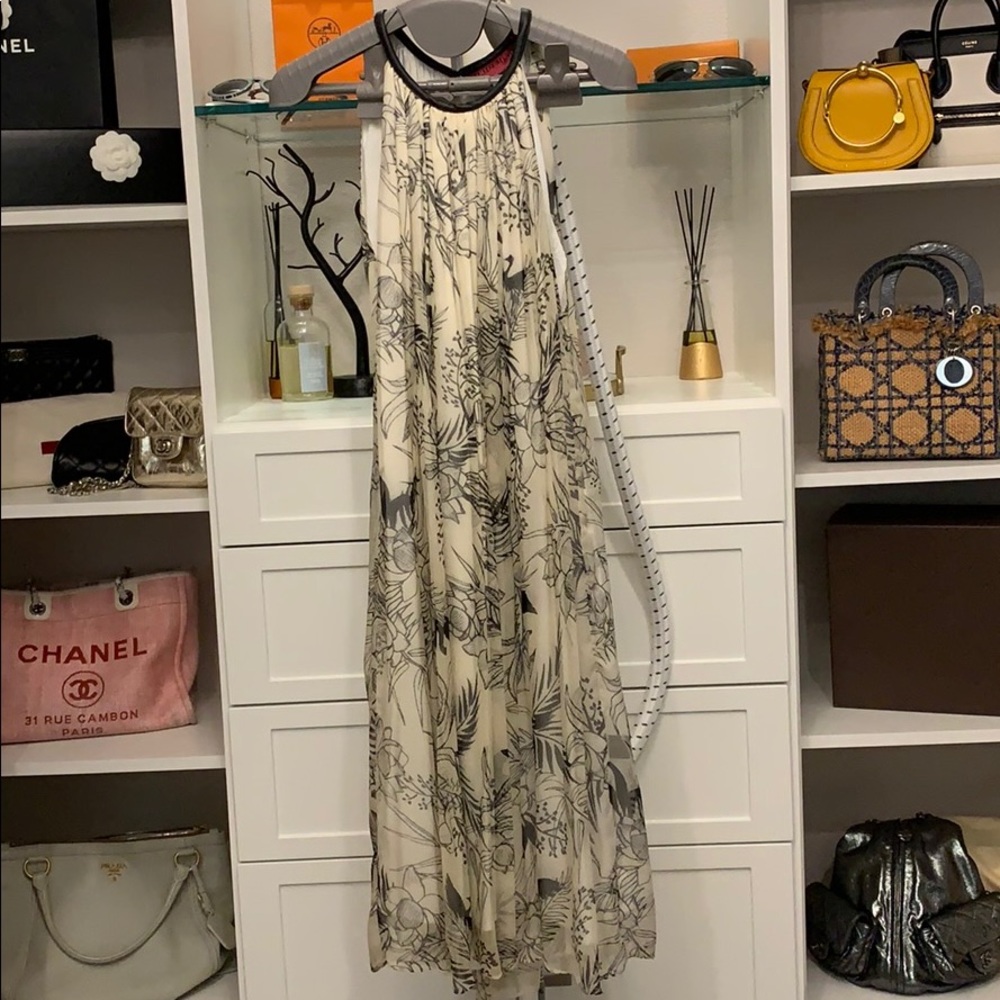 Heidi Merrick 100% silk floral dress.